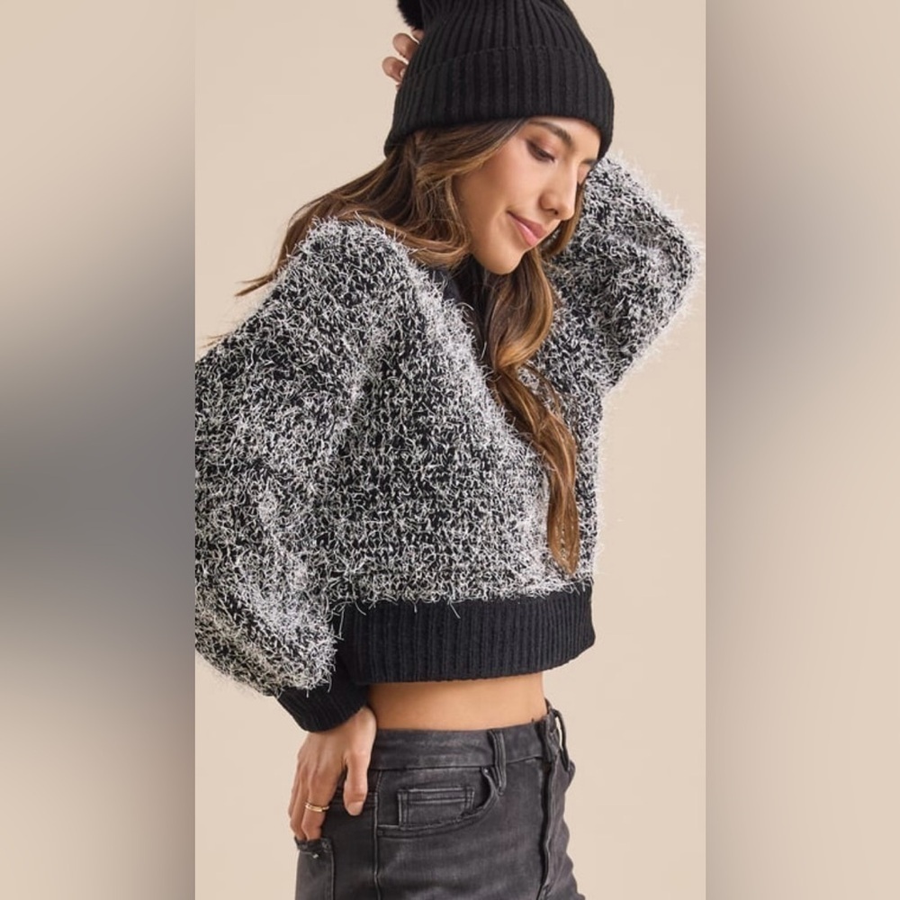 Altar'd State Polly Eyelash Sweater Large